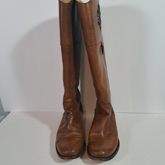 Frye Melissa Logo D Ring Riding Boots SZ 6B - Picture 3 of 15